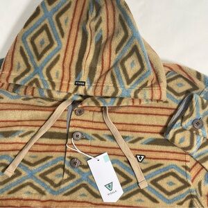NWT Vissla Descanso Eco Fleece Henley Pullover Hoodie Large